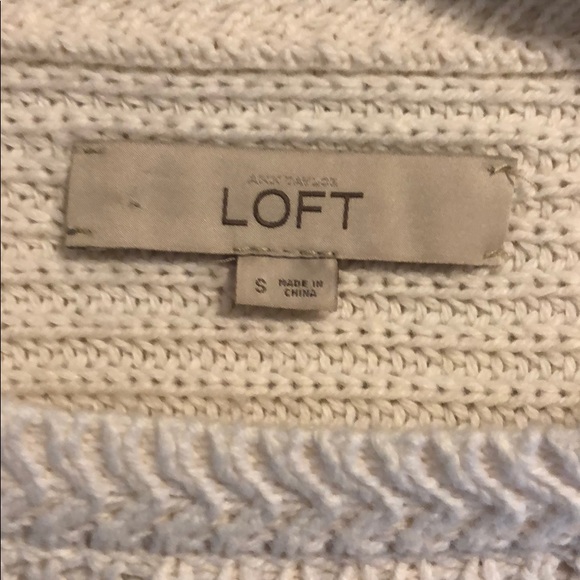 Ann Taylor Loft - white sweater, size S - Picture 4 of 6